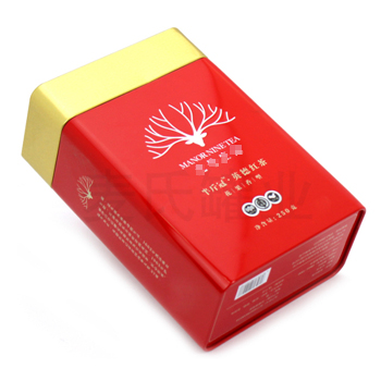 英德紅茶鐵盒，方形茶葉鐵盒包裝
